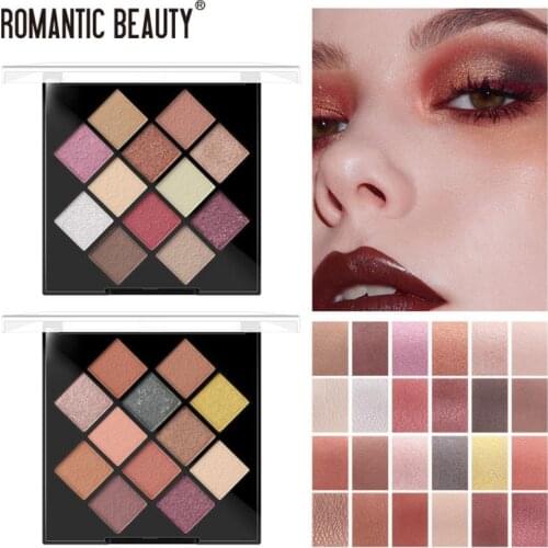 Fashion 12 Colors Glitter Shimmer Eyeshadow Palette Waterproof Long-lasting Easy to Color Carry Not Smudge Eyes Makeup TSLM2