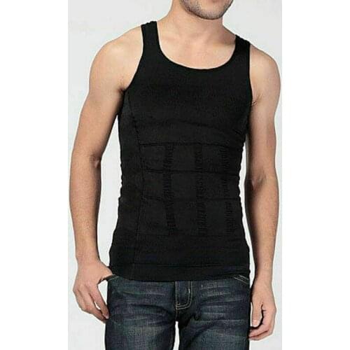 Mens Sleeveless Slimming Shaper Compression Vest Fashion Male Black White Underwear Vest All Season Man Solid Slimming Body Vest