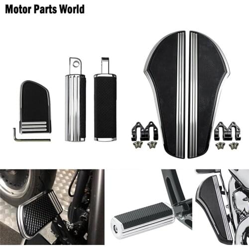 Motorcycle CNC Male Foot Pegs Footrest Driver Floorboard Brake Pedal Pad Cover For Harley Touring Dyna Electra Glide Softail FLD