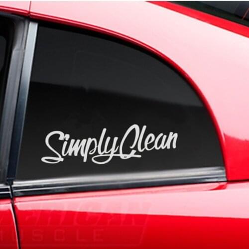 Simply Clean V2 Sticker Funny JDM window Truck Window Decal car sticker 19*7cm