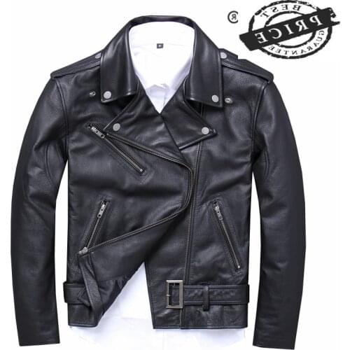 Real Leather Jacket Men Clothes 2021 Streetwear Mens Moto & Biker Sheepskin Coat Slim Fit axl Genuine Leather Coats1a616