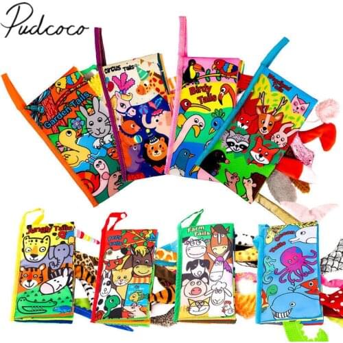 2019 Baby Learning Education Props Intelligence Development Cloth Bed 3D Animal Book Educational Toy for Kids Baby Cloth Books