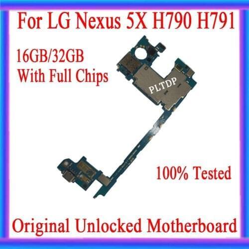 Original Motherboard For LG Nexus 5X H790 H791 Motherboard 16GB 32GB Unlocked Mainboard Android OS Circuit board With Full Chips