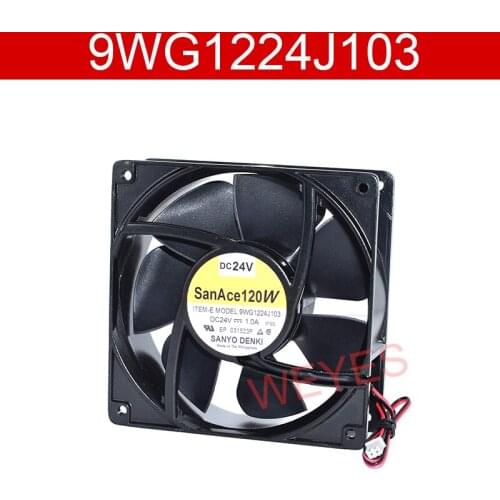 Original 9WG1224J103 DC24V 1.0A 12038 12CM Two Lines Square Cooling Fan
