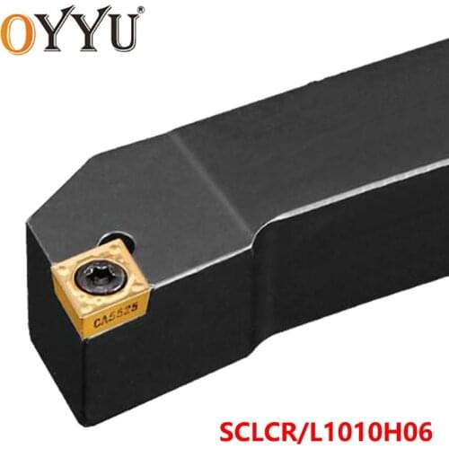 OYYU SCLCR1010H06 Cutting Arbor Cabride Inserts External Turning Tools Holder SCLCL1010H06 Lathe Cutter Shank CNC SCLCR 1010