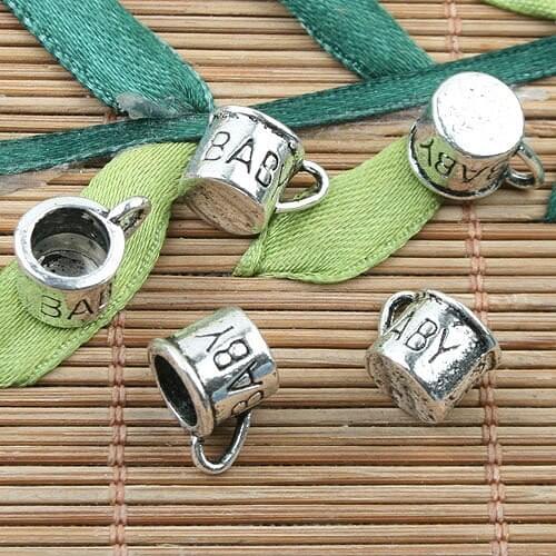 Tibetan Silver color BABY cup design charms 30pcs EF0066
