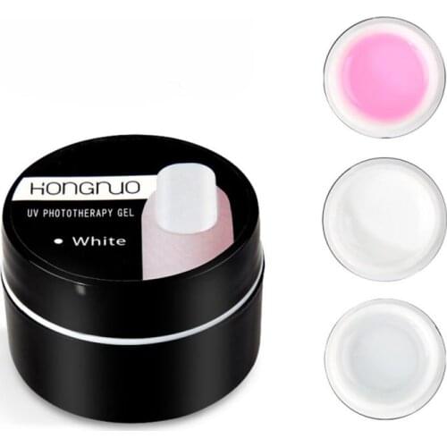 3 Colors Nail Builder Extension Gel Crystal Clear Transparent Long Lasting Durable DIY Uv Led Lamp Nail Art Manicure Tools