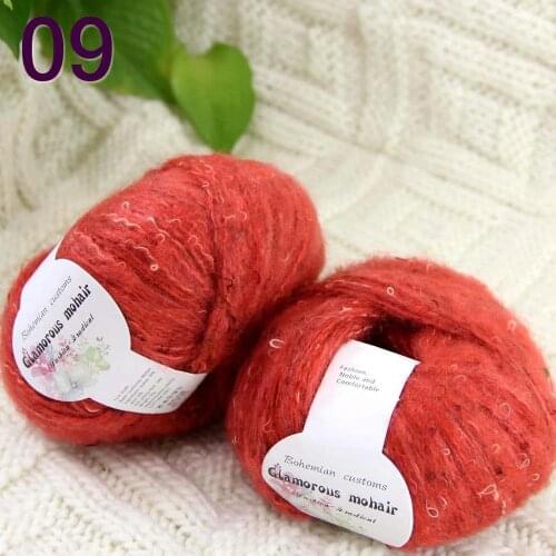 Sale 2SkeinX50gr Luxury Fluffy Soft NEW MOHAIR Shawls Hand Knit Crochet Yarn Orange 825-09-2
