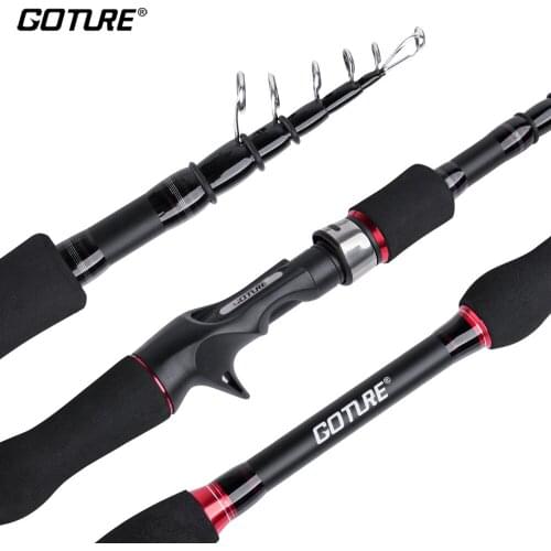 Goture Spinning Fishing Rod Casting Fishing Rod 24+30 T Carbon Fiber Medium Hard Telescopic Fishing Rod 2.1M 2.4M 2.7M 3.0M