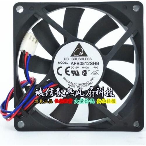 Detla Electronics AFB0812SHB F00 Server Cooling Fan DC 12V 0.40A 80x80x15mm 3-wire