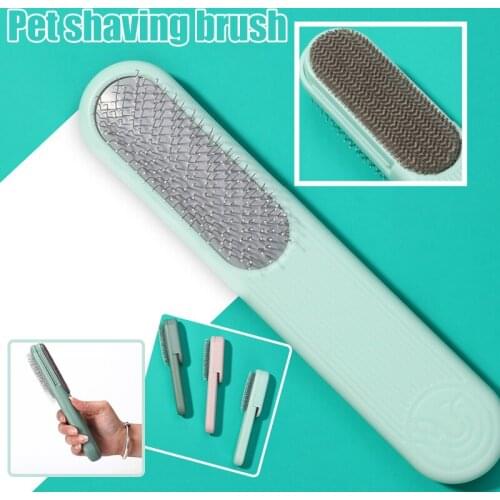 Pet Dog Cat Hair Brush Reusable Double-Sided Hair Removal Brush Portable Dust Removal Sofa Clothes Cleaning Brush TS1