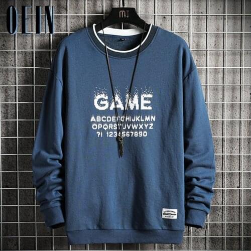 Men Crewneck Sweatshirt Spring Autumn Mens O-neck Shirt long Sleeve Shirt Hip Hop Fashion Pullover Sweatshirts Polyester Hoody