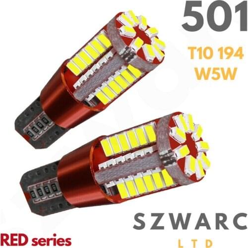 T10 Bulbs W5W Wedge 12V WHITE 2pcs XENON 501 57 SMD CANBUS Car ERROR FREE