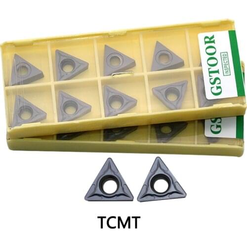 10PCS Lathe TCMT110204 TCMT16T304 TCMT 110208 Turning Tools lathe Cutting carbide insert for stainless steel