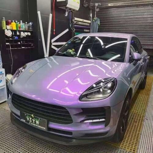 18M Purple Grey Glossy Color DIY Car Body Films Vinyl Car Wrap Sticker Decal Air Release Film