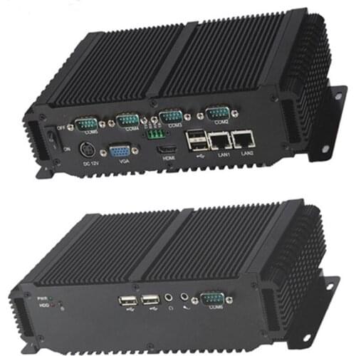 Low cost Embedded Industrial computer 2 LAN 10/100/1000 Mps 1 HDMI 1*VGA 6*Com 4*USB mini pc