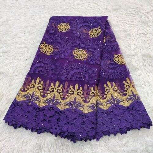 High Quality African Lace Fabrics Nice French Embroidery Sequins Tulle Lace Fabric For Nigerian Party Dress HZ1127