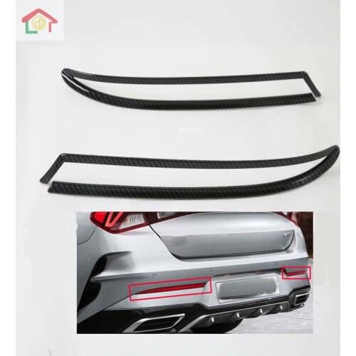 For Kia K5 Optima (DL3) 2020 2021 Carbon Fiber Style Rear Reflector Fog Light Lamp Cover Trim Bezel Frame Styling Garnish