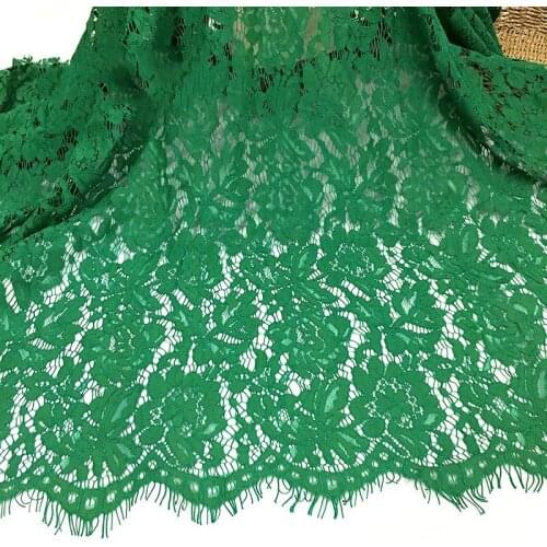 1.5m/lot Green thick lace eyelashes car bone fabric hollow flower costume skirt dress home textile diy fabric