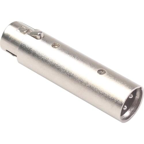 3-Pin Male to 5-Pin XLR Female Audio Heads Interconnect Audio Adapters, Silver