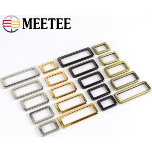 30pcs Meetee 20-50mm Bag Buckle Metal O D Ring Adjustable Belt Buckle Clasps for Backpack Strap Shoes Dog Collar DIY Accessories