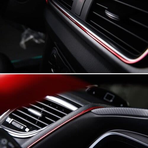 5 M Interior Decoration Pattern Trim Strips Inside Dashboard Door Edge For Audi A-series C-series S-series SQ-series RS-series