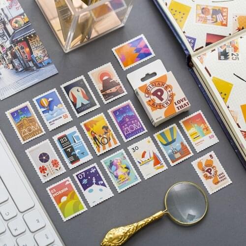 50pcs/pack Modern Life Decorative Sealing Paste Diary Album Label Stickers DIY Stationery Stickers Gift