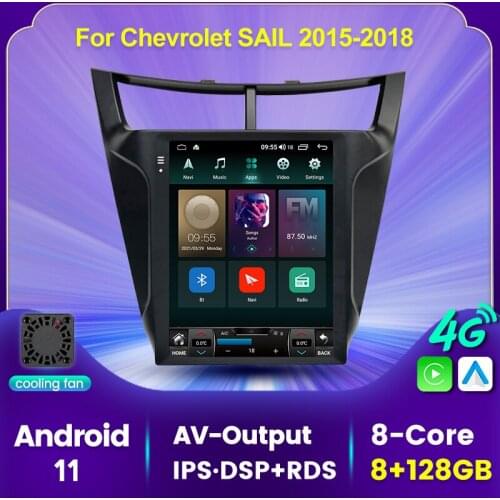 9.7“ Tesla Vertical Screen For Chevrolet Sail 3 2015-2018 Android 11 Car Radio Navigation GPS Stereo Multimedia 2 DIN Head Unit