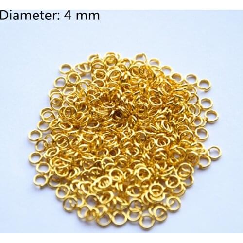 Free 4MM 500PCS Opening Jump Rings Beading Handemade Jewelry Making 18KG Yellow Gold Filled Components Gold Jump Rings FJ-06
