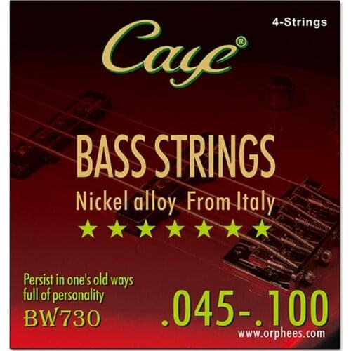 CAYE 4/5/6pcs Strings Electric Bass Strings Set Hexagonal Steel Core Inner Wire Stainless Steel Outer Wire Bass Guitar String