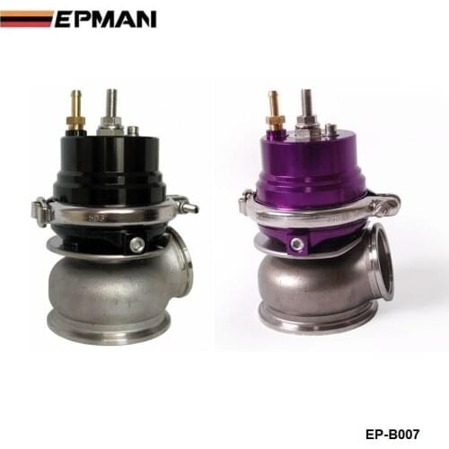 Black,Purple) Turbo V-band 60mm External Waste Gate Bypass Exhaust Manifold + Spring EP-B007