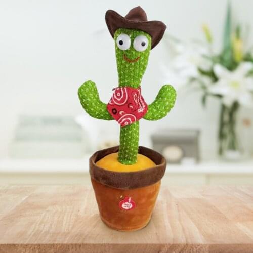 Early Childhood Education Toy For Children Cactus Plush Toys Dancing Singing Electronic Cactus Lovely Toys