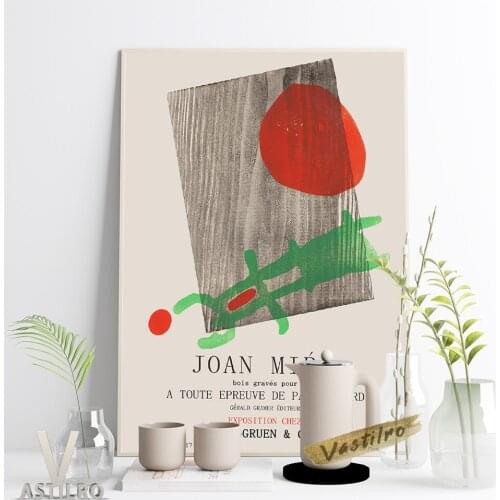 Joan Miro Suprematism Exhibition Museum Poster Gallery Retro Wall Art Home Decor Housewarming Gift Idea Abstract Print Picture