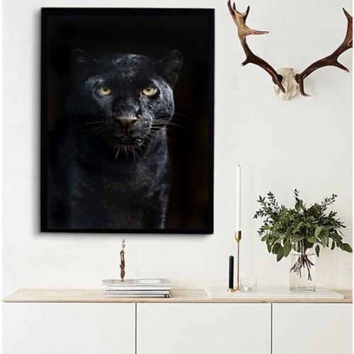 African black panther picture animal poster wall art canvas painting for living room decoration wall decoration paintings