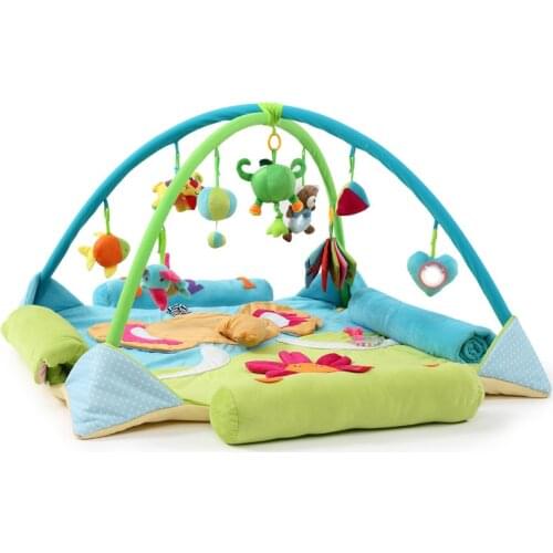 Larger Size Elephant Pattern To Extend Baby Game Mat with Blanket Super Soft Game Pad Portable Bed Twins Toys 120X120CM