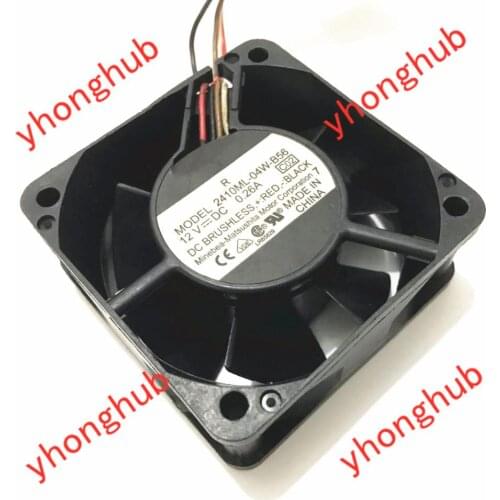 NMB-MAT 2410ML-04W-B56 C02 C03 DC 12V 0.26A 60x60x25mm 4-wire Server Cooling Fan
