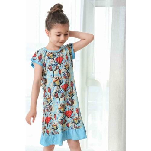 Children pajamas Summer Dresses Girls Baby Pajamas Cotton Princess girl Nightgown Home Clothing Girl Sleepwear Night Dress