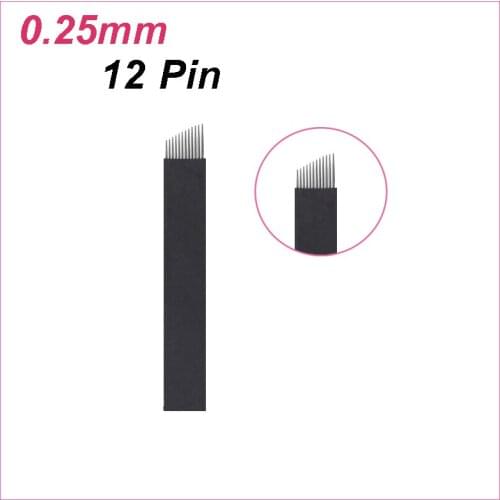 New Tattoo Needle 12 Flex Lamina Agulhas Tebori Blade for Manual Eyebrow Pen Microblading Needles 12 Pins for Pernement Makeup