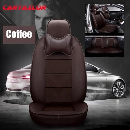 CARTAILOR New Cover Car Seats Set for Skoda Yeti Car Seat Cover Leather Automobiles Seat Covers Cars Cowhide Seat Protector Red