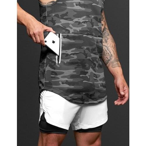 Sports mens vest solid color muscle fitness summer models European and American sports mens quick-drying fitness leisure vest