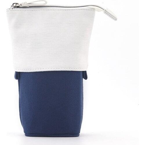Telescopic -Up Pencil Bag Cosmetic Storage Bag with Zipper for School Office