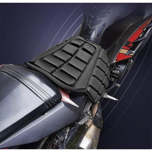 Universal Motorcycle Driver Seat Cushion Air Seat Pad Cover Removable Black