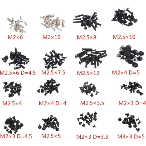 320Pcs M2 M2.5 M3 Laptop Notebook Screws Kits Computer Repair Screw Fastener For Computer Notebook Small Screw