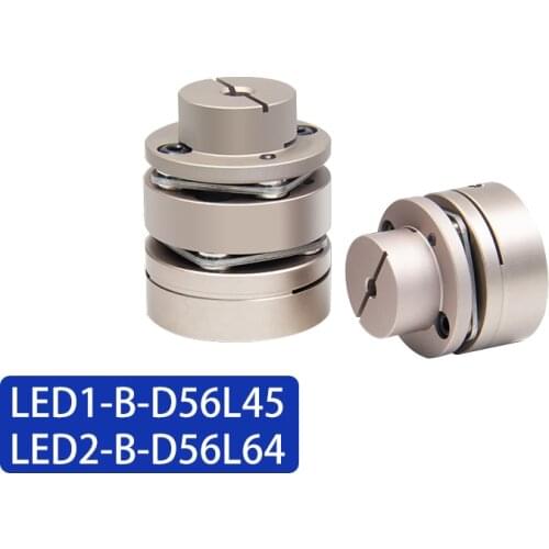 Cloweit D56L45 D56L64 Clamp Coupler Encoder CNC 10mm to 32mm Shaft Connect Aluminum Diaphgram Coupling
