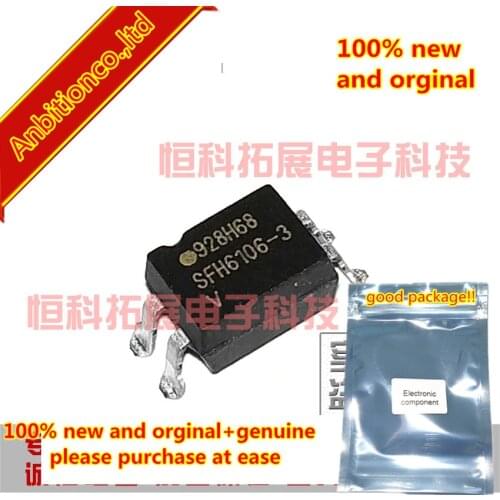 10pcs 100% new original SFH6106-3 SFH6106-3T SOP4 Optocoupler, Phototransistor Output, High Reliability, 5300 VRMS in stock