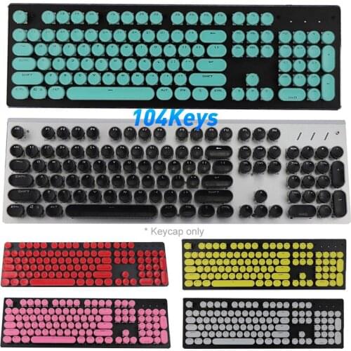 104Pcs/Set Clear Backlight Keycaps Cover Replacement for Mechanical Keyboard Keycap Set Replacement Mechanical Keyboard