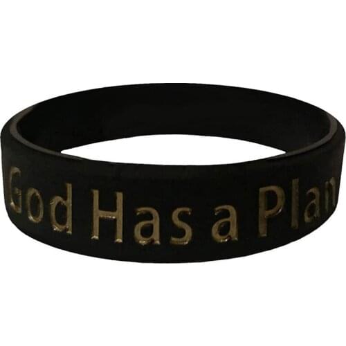 300pcs Motivational Gifts God Has a Plan Silicone Bracelets Rubber Wristbands Free Shipping by DHL