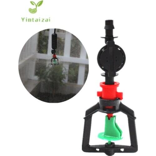 Fast Shipping 50pcs Gardening Rotary Sprinkler With 1/4" Antileak Irrigation Equipment Automatic Watering Micro-sprinkler