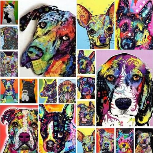 Great 5d diamond painting full square /round dog diy diamond embroidery cross stitch animal rhinestone pictures Christmas gift