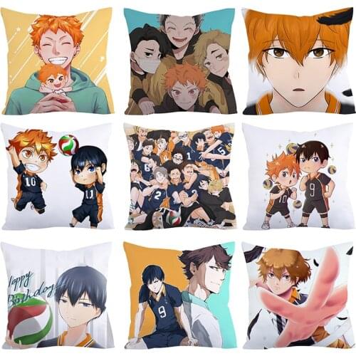 Anime Haikyuu!! Pillow Case 45cm Children Cartoon Cushion Cover Boys Girls Kids Decorative Sofa Bedroom Decor No Pillow Insert